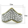 thumbnail image 2 of Luxe Jewelry Designs Women's Stainless Steel Engagement Tapered Ring with Top Grade Crystal - Size, 2 of 4