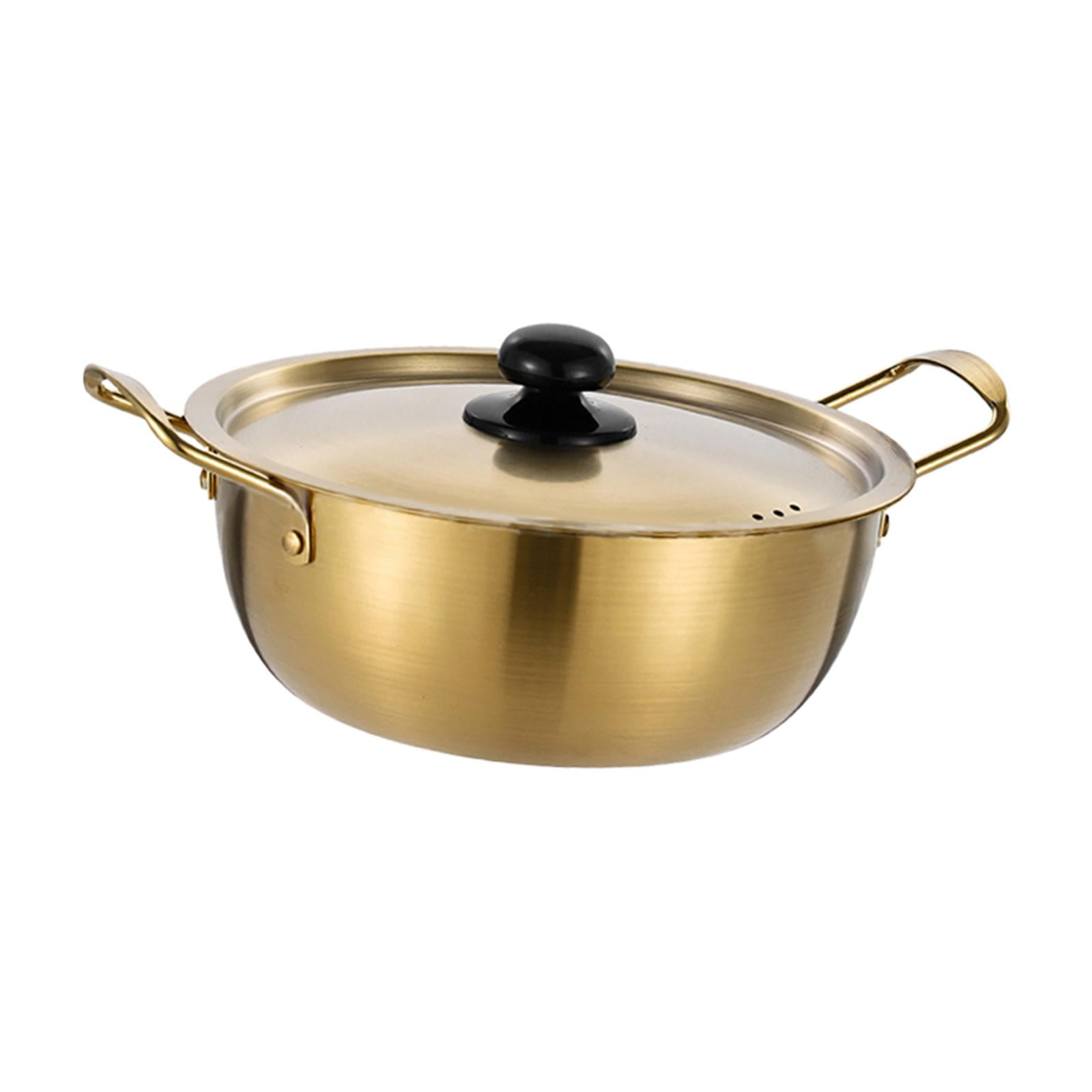 Tongina Korean Ramen Cooking Pot, Seafood Pot, Fast Heating, Korean Instant Noodle Pot, Kimchi Soup Pot for Camping Noodles, Ramyun Eggs 20cm