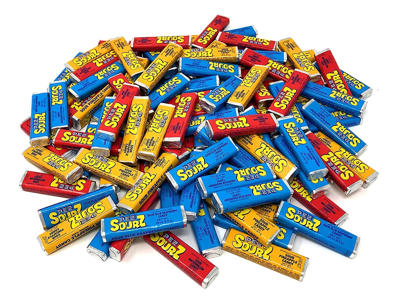 Pez Candy Single Flavor 2 Lb Bulk Bag (Sourz Variety)