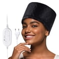 thumbnail image 5 of Crrynuo - Gorro térmico - Cuidado capilar profundo - Gorro vaporizador para el cabello - 23 cm 17 cm 13 cm - Negro, 5 of 5