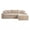 Camel, variant on Aukfa 107" Cloud Modular Sectional Couch with Left-Facing Chaise, Corduroy Deep Seat Boneless Sofa for Living Room, Apartment, Emerald