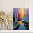 thumbnail image 2 of Birch Trees Reflecting Stream Textured Oil Canvas Print, Wall Art for Living Room Bedroom Office Dining Room Hallway Entryway, 2 of 8