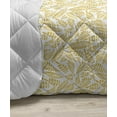 thumbnail image 3 of Floral Down Alternative Comforter, Dreamy Roses Pattern in Yellow Golden Tones Modern Art, Microfiber Quilt for All Season, 5 Sizes, Earth Yellow Coffee, by Ambesonne, 3 of 3