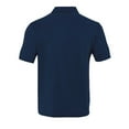 thumbnail image 5 of New summer arrivals YLSDY Men's Button Collared Shirts Short Sleeve Cotton Blend Jacquard Button Collared Moisture Wicking Casual Golf Shirts with Collar Navy XXXL, 5 of 5