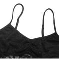 thumbnail image 6 of JGGSPWM Women's Summer Sheer Lace Crop Tank Top Loose Scoop Neck Spaghetti Strap Tee Shirts Black M, 6 of 8