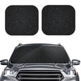 thumbnail image 2 of Naloa Black Glitter 2 Piece Foldable Car Sun Shades, Car Windshield Sunshade, Front Window Sunshade for Car, Truck, SUV - Large, 2 of 7