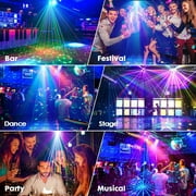 Party Lights,Disco DJ Strobe Light Stage Disco Ball Projector Effect Rave Dance Club Light Sound Activated with Remote Control for Parties Home Show KTV Pub Dance Karaoke Christmas