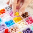 thumbnail image 4 of 240 Piece Mini Flatback Rose Charms for Jewelry Making, Flower Embellishments for Crafting, 24 Assorted Colors (15mm), 4 of 10