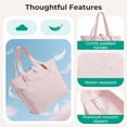 thumbnail image 2 of BAGSMART Foldable Tote Bag for Women, Laptop Tote Bag Top Handle Handbag for Travel, Work, Beach, Gym, Shop, Pink, 2 of 8