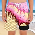 thumbnail image 2 of Elara Kids Ice Cream Print Athletic Shorts – Unisex Summer Active Shorts for Boys & Girls, Lightweight Play Shorts Ages 2-14 Pink 130, 2 of 4