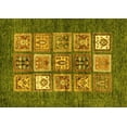 thumbnail image 1 of Ahgly Company Indoor Rectangle Abstract Yellow Modern Area Rugs, 2' x 3', 1 of 4