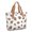 Football Shadow Brown Pattern, variant on Football Silhouette Green Pattern Large Tote Bag for Women, Polyester Roomy Beach Bag with Pockets and Zipper, Foldable Gifts Ideas for Mom Wife Friend