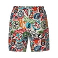 thumbnail image 4 of Lsque Mens Swim Trunks Cute Nautical Pattern - Bathing Suit Compression Liner - Beach Swim Shorts Swimwear - (S-3XL) - Stretch Quick Dry -Large, 4 of 9