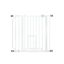 Carlson Extra Wide Pet Gate with Metal Frame and Small Pet Door, Adjustable for 29" to 36.5" Openings, Durable