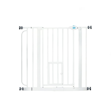 Carlson Extra Wide Pet Gate with Metal Frame and Small Pet Door, Adjustable for 29" to 36.5" Openings, Durable