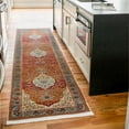 thumbnail image 2 of Unique Loom 3140240 2 Pi 7 Po x 10 Pi Miramar Baracoa Runner Rug&44; Rouille Rouge, 2 of 2