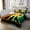 Yellow Orange, variant on Erosebridal Gothic Wolf Coverlet Set King, Woodland Animal Bedding Set, Psychedelic Galaxy Decor 3pcs