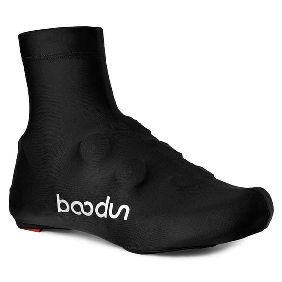 BOODUN Lycra Zippered Cycling Shoe Covers - Durable, Dustproof, Easy On/Off, Available in Black, Red, Yellow, Sizes S-XL, Model K301374, Black M, 300g