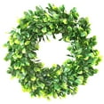 thumbnail image 2 of CoreLiving 15 Inch Faux Eucalyptus Wreath Artificial Green Wreath Round Fabric Greenery Arrangement All Season Wreath for Front Door Decor Indoor Outdoor Wall Window Farmhouse Decor, 2 of 7