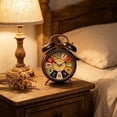 thumbnail image 4 of Vintage Twin Bell Alarm Clock Silent Non Ticking Metal Desk Clock Loud Alarm Bedroom Office Decor, 4 of 6