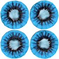 thumbnail image 2 of Shower Caps,Blue Tie Dye Spiral Pattern Waterproof Shower Cap for Women 4 Pieces,Double Reusable Hair Cover for Shower PEVA Elastic Stretch Hem, 2 of 7