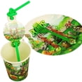 thumbnail image 4 of Globos de látex con temática de plantas zombis de dibujos animados para fiesta de cumpleaños, platos, pancartas, banderas, paquete para niños, suministros para fiestas y eventos, 4 of 5