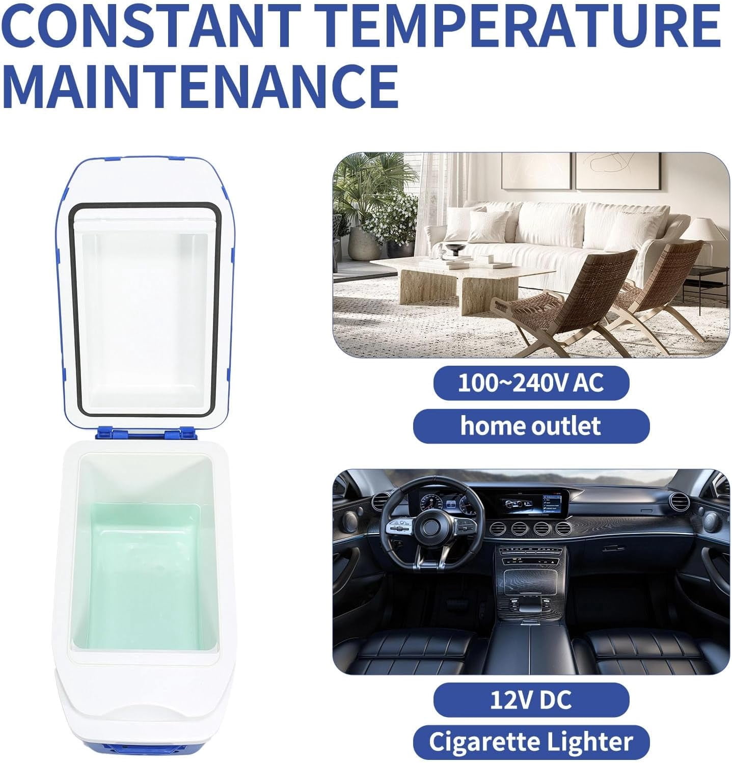 7 Quart Car Refrigerator Electric Cooler Warmer Portable  Freezer for Truck RV SUV Travel