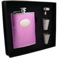 thumbnail image 1 of Visol Products Leatherette Stainless Steel Hip Flask Gift Set, 1 of 3