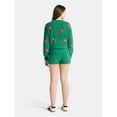 thumbnail image 2 of No Boundaries Christmas Plush Sweater and Shorts Set, 2-Piece, Women’s, 2 of 4