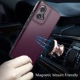 thumbnail image 3 of TJS for Motorola Moto Edge 5G 2024 Phone Case, Dual Layer Hybrid Magnetic Support Shockproof Heavy Duty Cover for Moto Edge 5G 2024 (Purple), 3 of 5