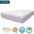 simple ELEMUSE King Cooling Mattress Topper for Back Pain Extra Thick
