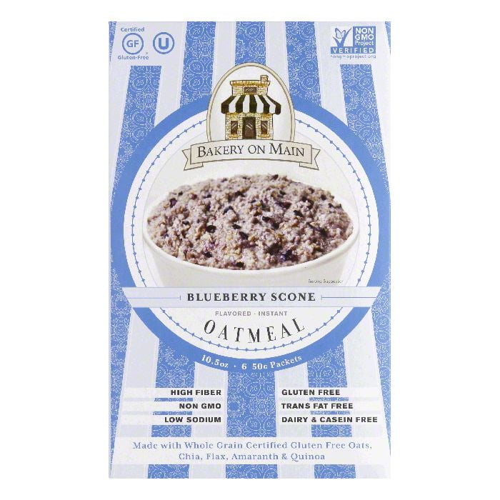 Bakery On Main Blueberry Scone Instant Oatmeal, 10.5 Oz (Pack of 6) by