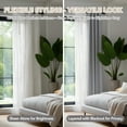 thumbnail image 5 of ZOPZO Sheer Curtains - Voile Curtains Rod Pocket, Gold, 52W x 84L Inch, Voile Sheer Drapes, 2 Panels for Living Room, 5 of 9