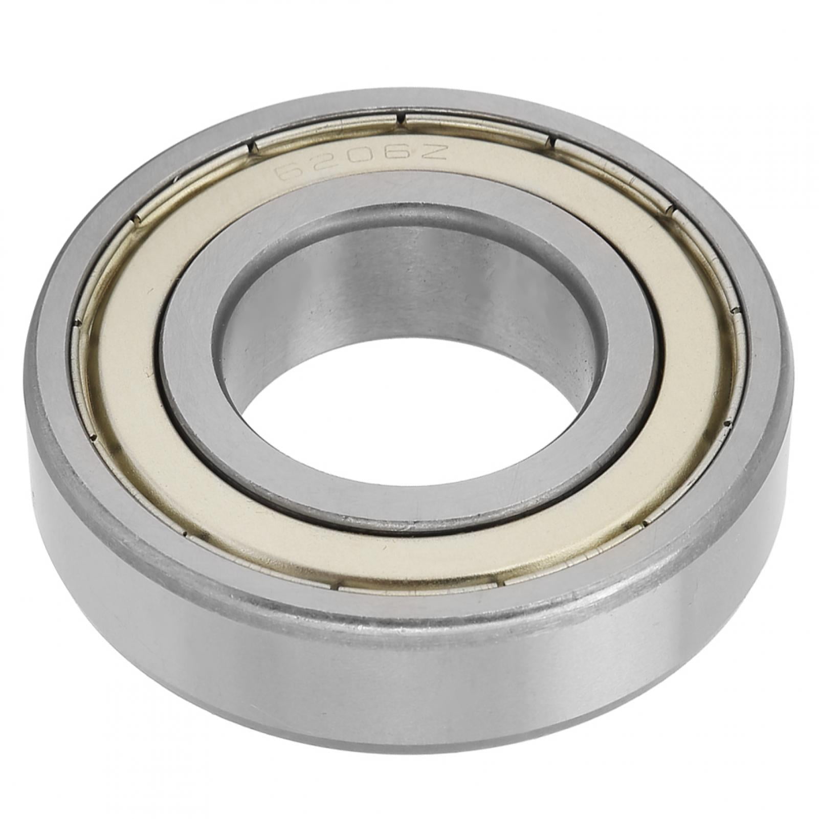 30x62x16mm 1PCS Metal Double Shielded Deep Groove Ball Bearing 6206-ZZ, Size