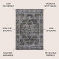 thumbnail image 4 of JONATHAN Y WASHABLE 5 x 8 Area Rug, Alanya Ornate Medallion - Dark Green/Gray, WSH100B-5, 4 of 10