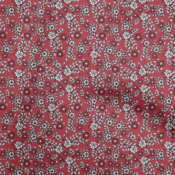 oneOone Rayon Maroon Fabric Block Quilting Supplies Print Sewing Fabric By The Yard 56 Inch Wide-CV