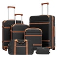 thumbnail image 1 of Juego de equipaje LONG VACATION de 4 piezas de ABS con cierre TSA, 1 of 7