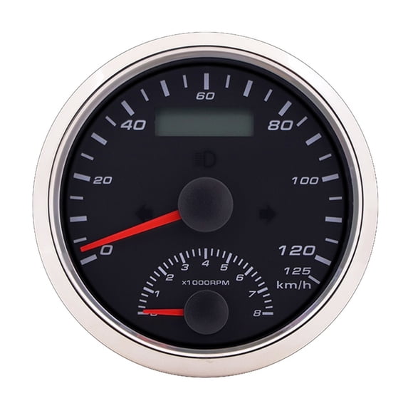 85mm Waterproof GPS Speedometer Odometer 200km/h With Tachometer 8000RPM Gauge With GPS Antenna Mileage Amber Backlight 12V/24V