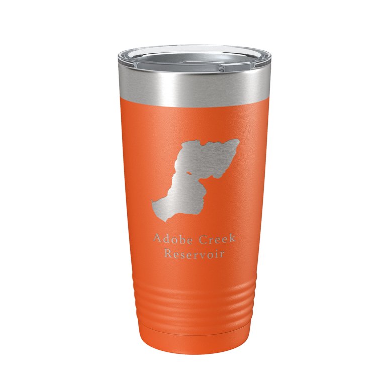 Adobe Creek Reservoir Tumbler Lake Map Travel Mug Insulated Laser Engraved Coffee  Cup Colorado 20 oz Orange - Walmart.com