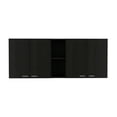 thumbnail image 2 of Black Particleboard 150" Wall Cabinet For Kitchen Storage Industrial With Two Shelves, Functional, 2 of 7
