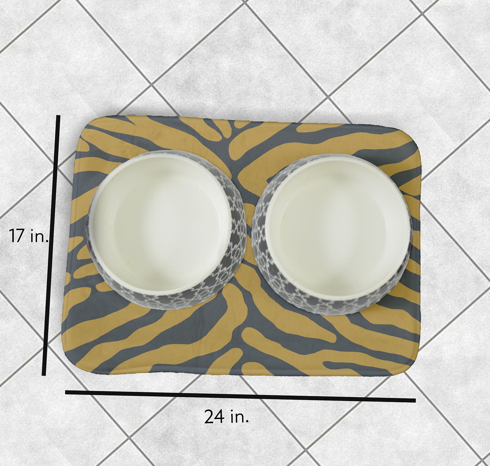 Simply Daisy Animal Stripe Pet Feeding Mat for Dogs and Cats