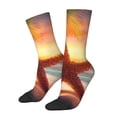 thumbnail image 1 of Fotbe Starfish Sunset Sea Beach Calcetas Largas con Estampado para Hombre y Mujer – Calcetas de Compresión Transpirables y Elásticas, Viajar y Uso Diario Talla 5-11, 1 of 6