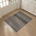 thumbnail image 3 of ODIKA 3'x5' Brown Geometric Striped Design Washable Accent Rug Contemporary Pattern with Accents Pet Friendly, Non-Shedding Mat for Bedside, Nursery Room, 3 of 7
