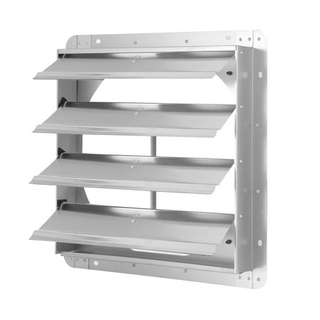 

Tomshoo 16-Inch Aluminum Automatic Gravity Shutter Louver Vent Silver