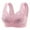 Pink, variant on ZKCCNUK Plus Size Bras for Women Comfortable Non-steel Ring Comfortable Breathable Adjustable Front Open Buckle Gathered Large Size Solid Color Breathable Bra Underwear Everyday Bras Size M-3XL