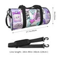thumbnail image 2 of Rocae Eiffel Tower and Hearts Print Round Travel Duffel Bag and Fitness Bag, Women's Waterproof Weekend Tote, Men's Travel and Fitness Essentials, 2 of 8
