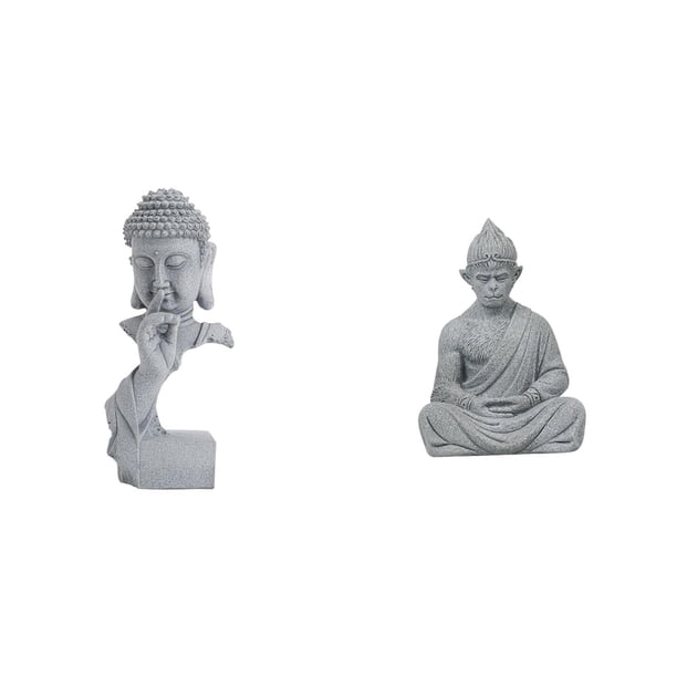 Figura De Meditación Del Buda Gautama, Shakyamuni, Escultura Coleccionable Para Jardín, Inauguración De La Casa, Figura De Mono, Estatua Budista En Miniatura De Sun Wukong Para Patio De Hotel.