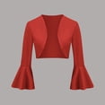 thumbnail image 1 of YUTK Vestes pour Femmes Décontractées, Veste Rétro à Manches Longues Évasée Ajustée en Tricot pour Femmes (Rouge, m), 1 of 6