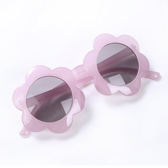 Qiylii Cartoon Children Sunglasses, Kids Lightweight Funny Flower Shape Festival Dark Glasses