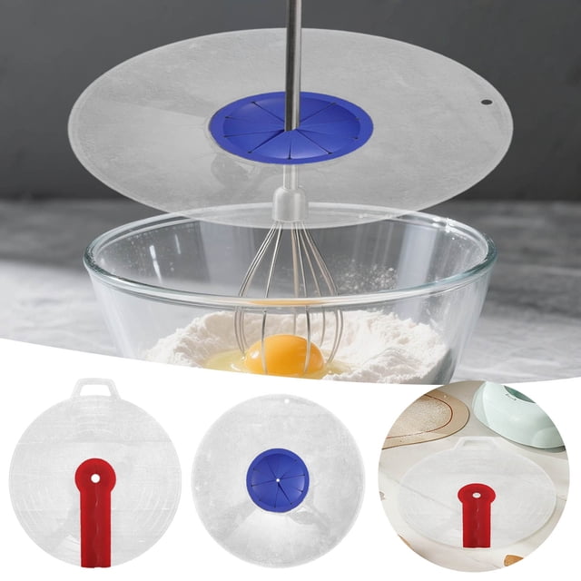 Flexible Silicone Splatter Guard Cover Lid For Kitchen Mixing Bowls And